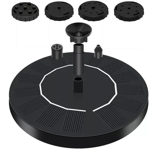 🎁Solar Fountain, Solar Powered Bird Bath Fountain Pump with 4 Nozzles 1.4W Solar Panel Kit Water Pump, Outdoor Watering Submersible Pump for Pond, Pool, Garden, Fish Tank