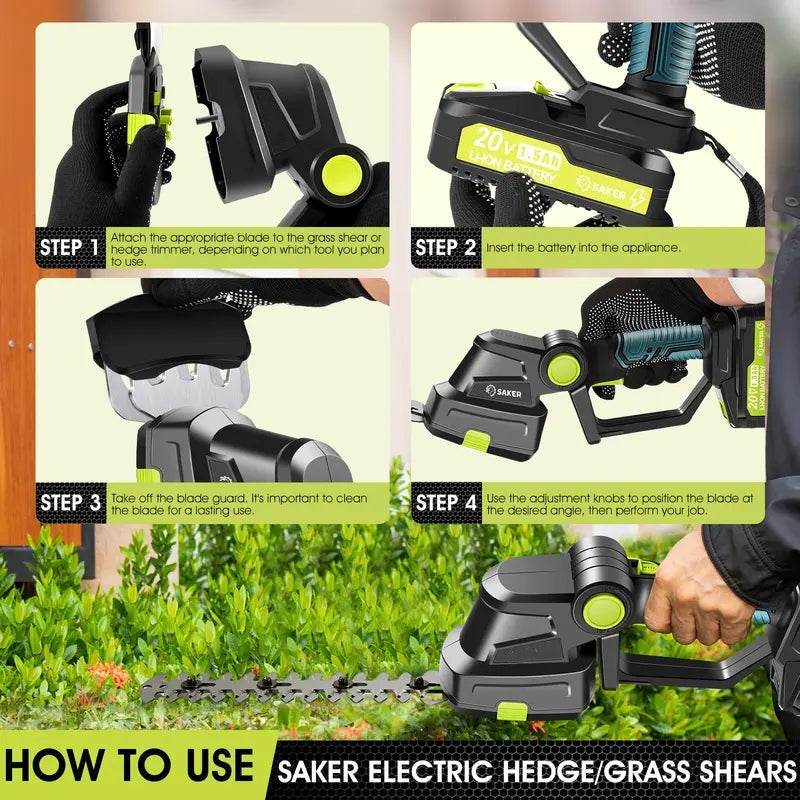 🔥Limited-Time Offer✨ Saker Cordless Shrub Trimmer