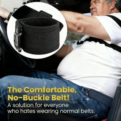 Metal Hook Tactical Elastic Belt No-Buckle Invisible Design | Soft Adjustable Side Tactical Belt