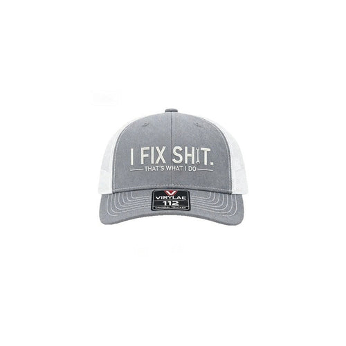 🔥Limited-Time: Buy 2,Get 1 Free!🔥Mesh Back Trucker Cap with "I Fix Shit" Embroidery – Breathable Outdoor Sun Hat🧢☀️
