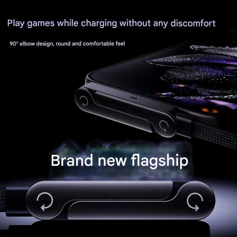 🔥Limited-Time Offer: Buy One, Get One Free!🔥240W Super Fast Charging 2-in-1 Charging Cable & Phone Stand