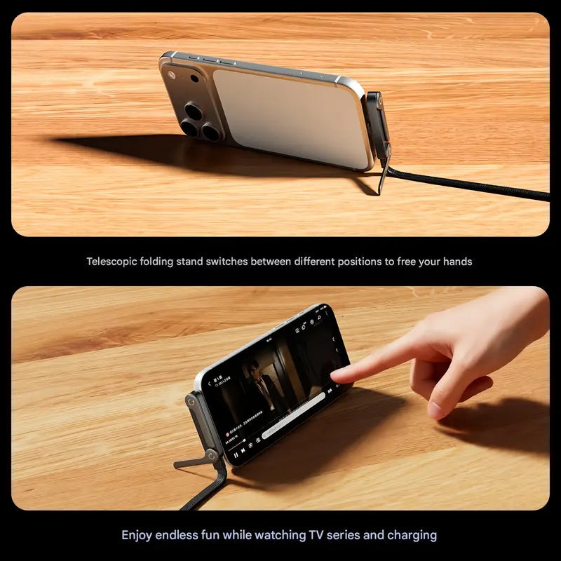 🔥Limited-Time Offer: Buy One, Get One Free!🔥240W Super Fast Charging 2-in-1 Charging Cable & Phone Stand
