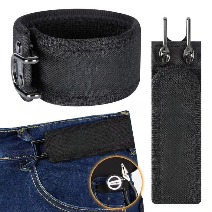 Metal Hook Tactical Elastic Belt No-Buckle Invisible Design | Soft Adjustable Side Tactical Belt