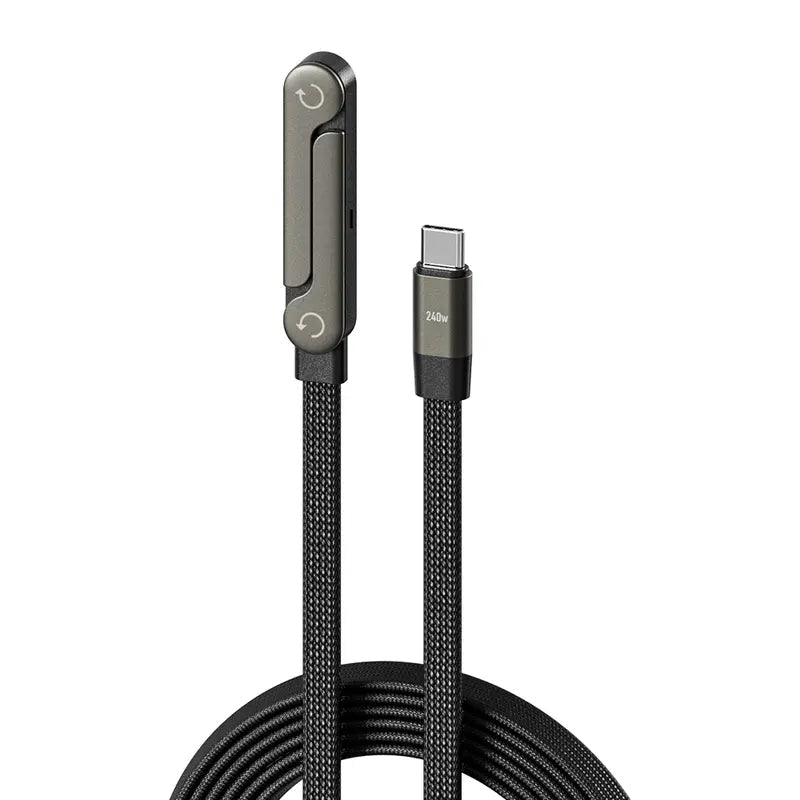 🔥Limited-Time Offer: Buy One, Get One Free!🔥240W Super Fast Charging 2-in-1 Charging Cable & Phone Stand