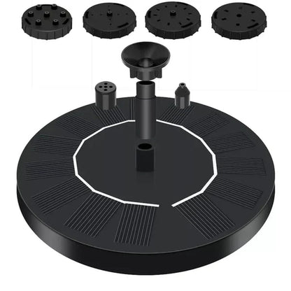 🎁Solar Fountain, Solar Powered Bird Bath Fountain Pump with 4 Nozzles 1.4W Solar Panel Kit Water Pump, Outdoor Watering Submersible Pump for Pond, Pool, Garden, Fish Tank