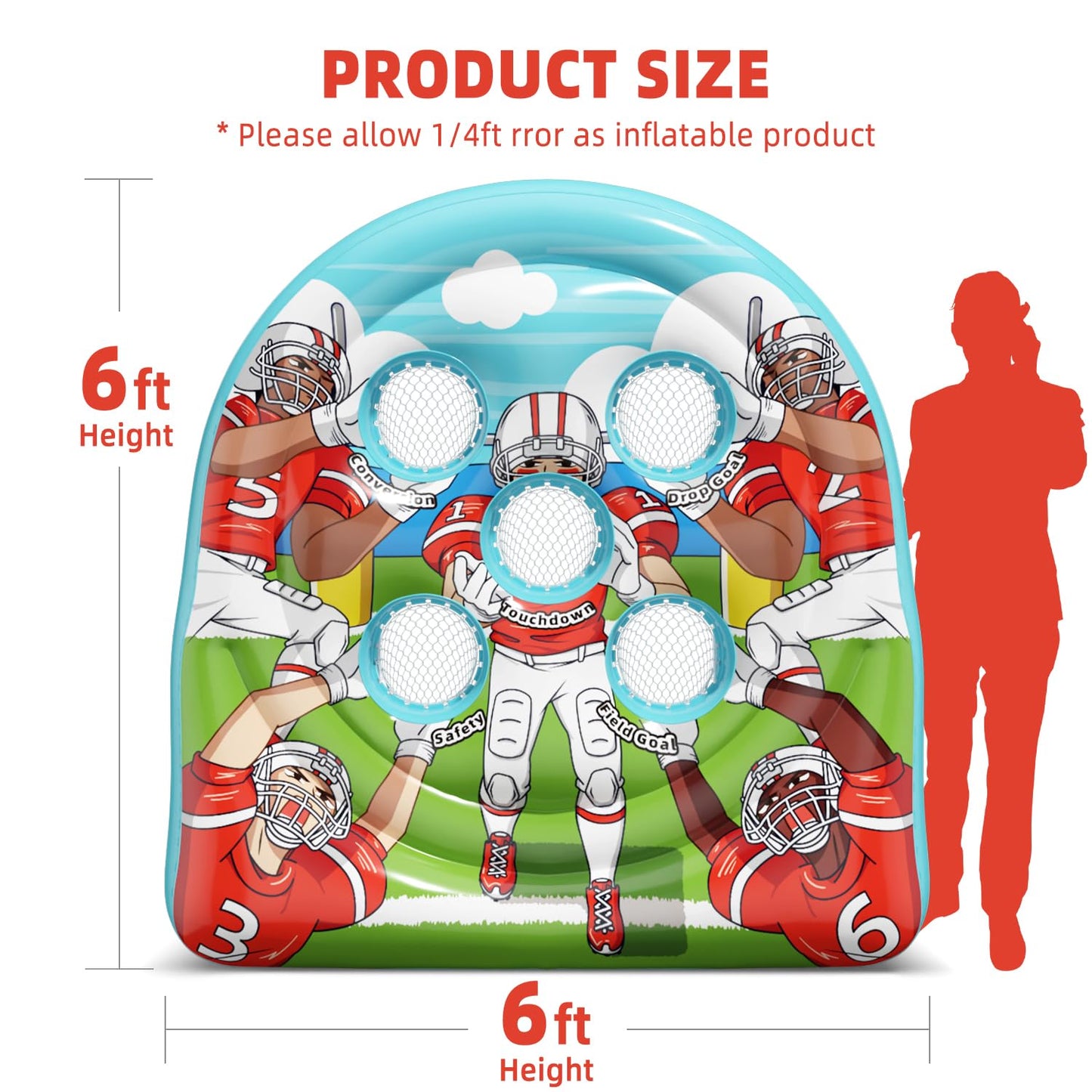 ⏰60% OFF Tonight Only✨Giant Inflatable Football Target Toss Game