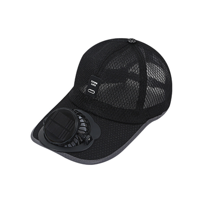 🔥 Hot sale 30% OFF🔥Breathable Solar Fan Baseball Cap with UPF 50+ Protection