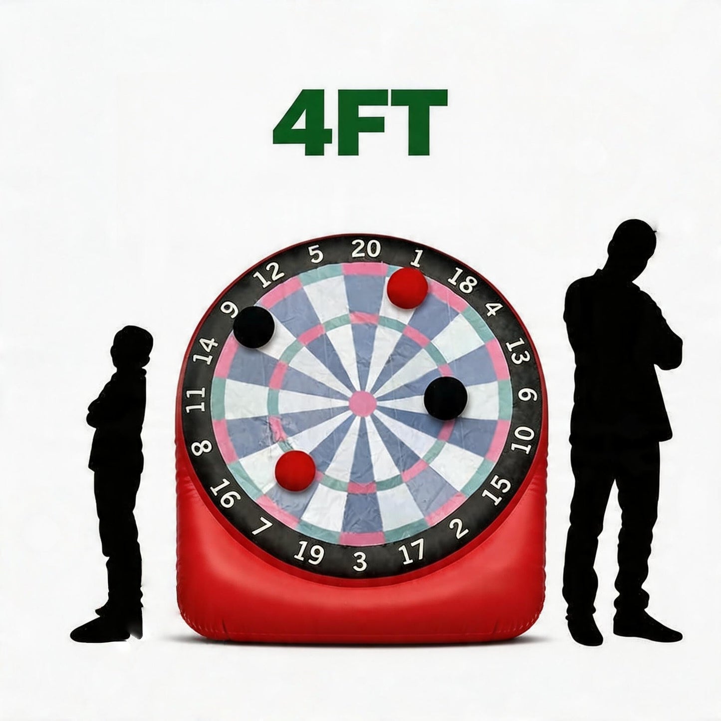 Premium Inflatable Giant Kick Darts (15+ Ways to Play) - Jumbo Soccer Dartboard with Air Pump