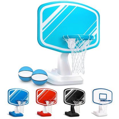 🔥Limited-Time Offer✨Swimming Pool Basketball Game, Includes Poolside Water Basketball Hoop, 2 Balls and Pump