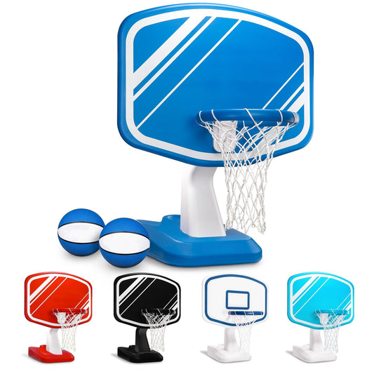 🔥Limited-Time Offer✨Swimming Pool Basketball Game, Includes Poolside Water Basketball Hoop, 2 Balls and Pump