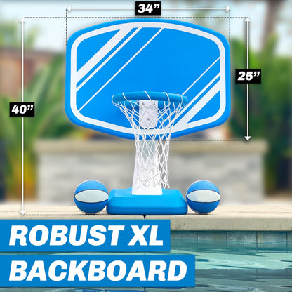 🔥Limited-Time Offer✨Swimming Pool Basketball Game, Includes Poolside Water Basketball Hoop, 2 Balls and Pump