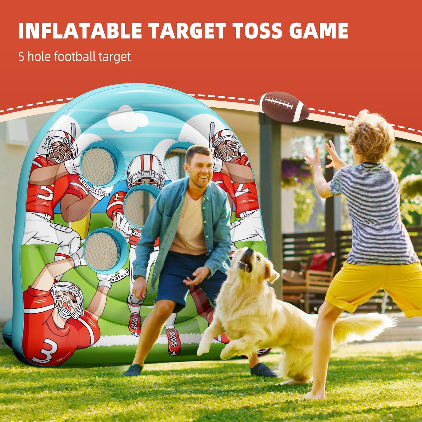 ⏰60% OFF Tonight Only✨Giant Inflatable Football Target Toss Game