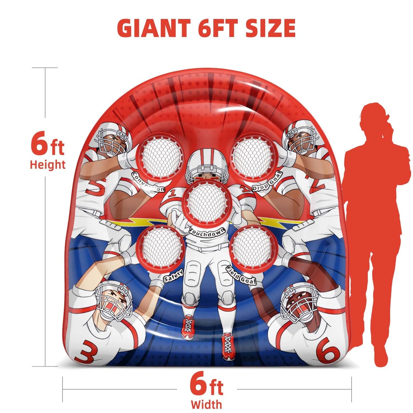 ⏰60% OFF Tonight Only✨Giant Inflatable Football Target Toss Game