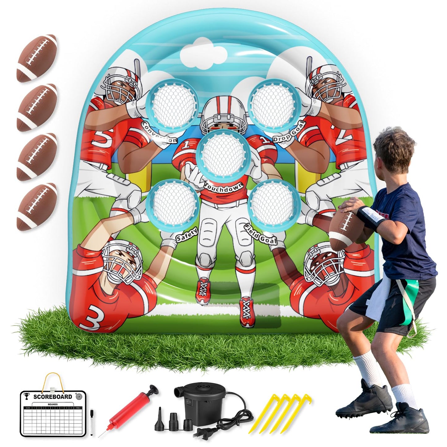 ⏰60% OFF Tonight Only✨Giant Inflatable Football Target Toss Game