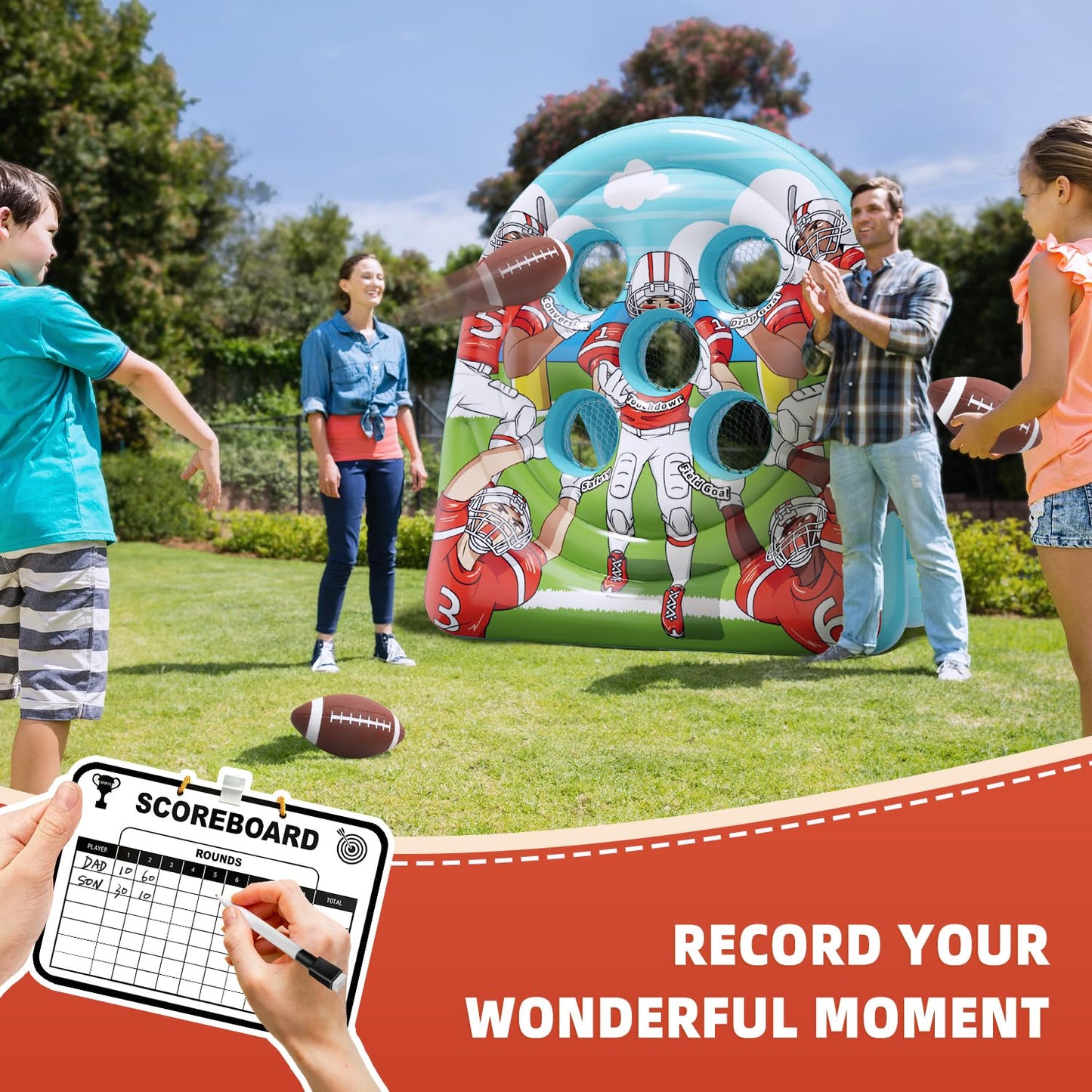 ⏰60% OFF Tonight Only✨Giant Inflatable Football Target Toss Game
