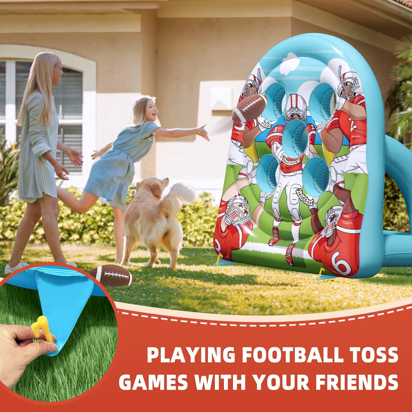 ⏰60% OFF Tonight Only✨Giant Inflatable Football Target Toss Game