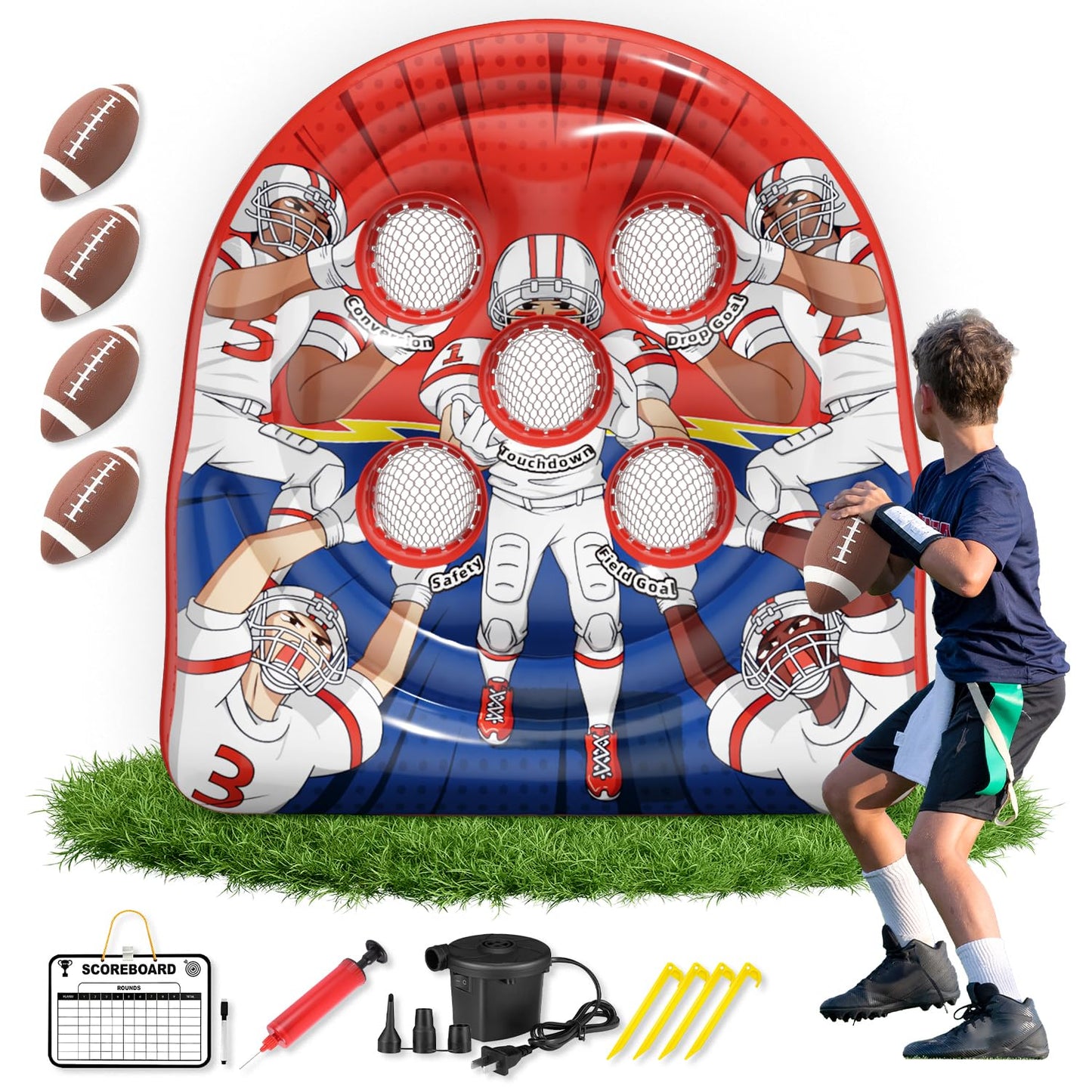 ⏰60% OFF Tonight Only✨Giant Inflatable Football Target Toss Game