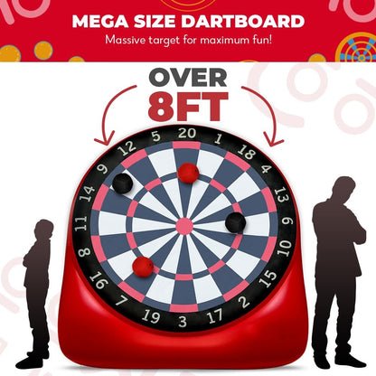Premium Inflatable Giant Kick Darts (15+ Ways to Play) - Jumbo Soccer Dartboard with Air Pump