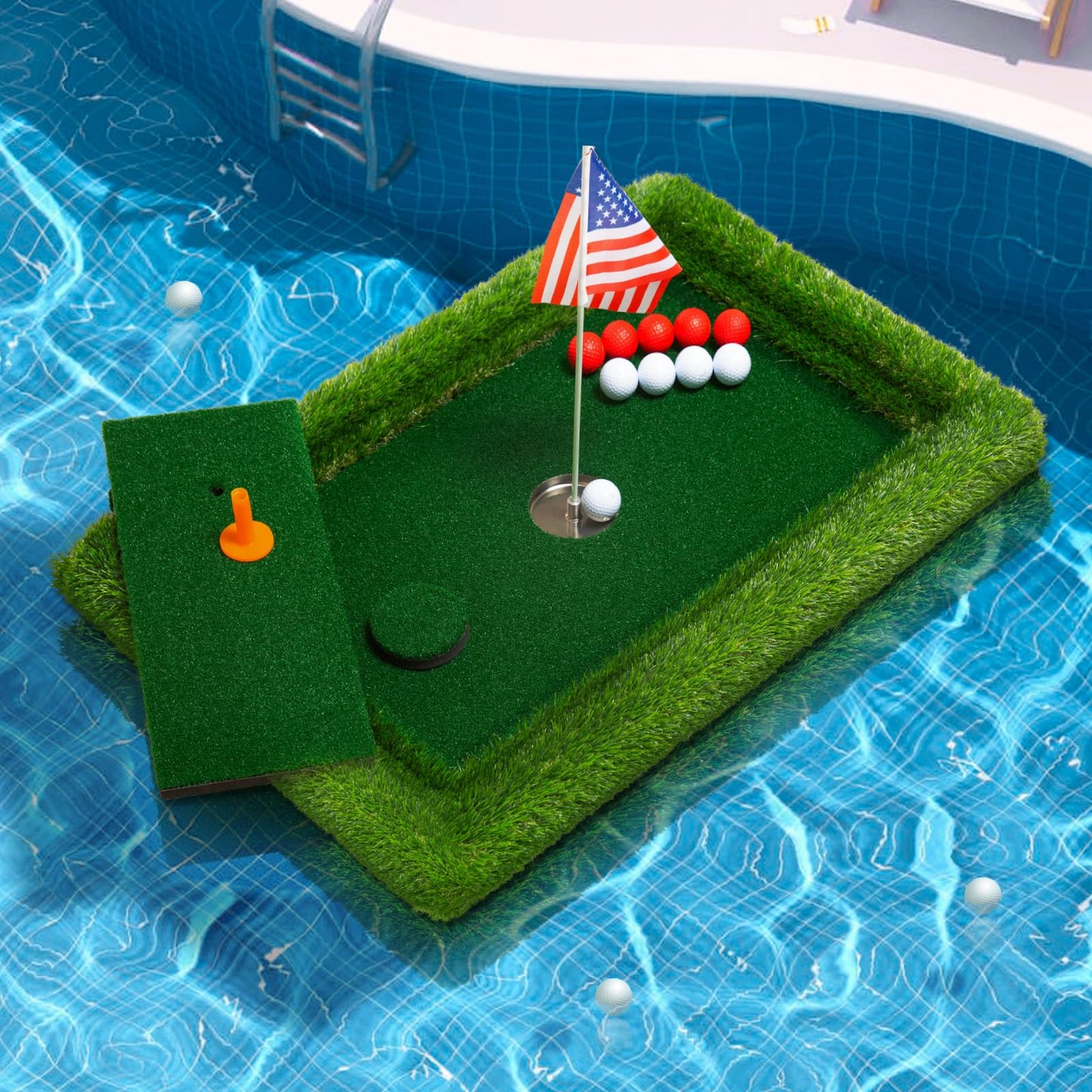 ⏰60% OFF Tonight Only✨No Drifting Floating Chipping Green Mat with Ball Retriever Game Set