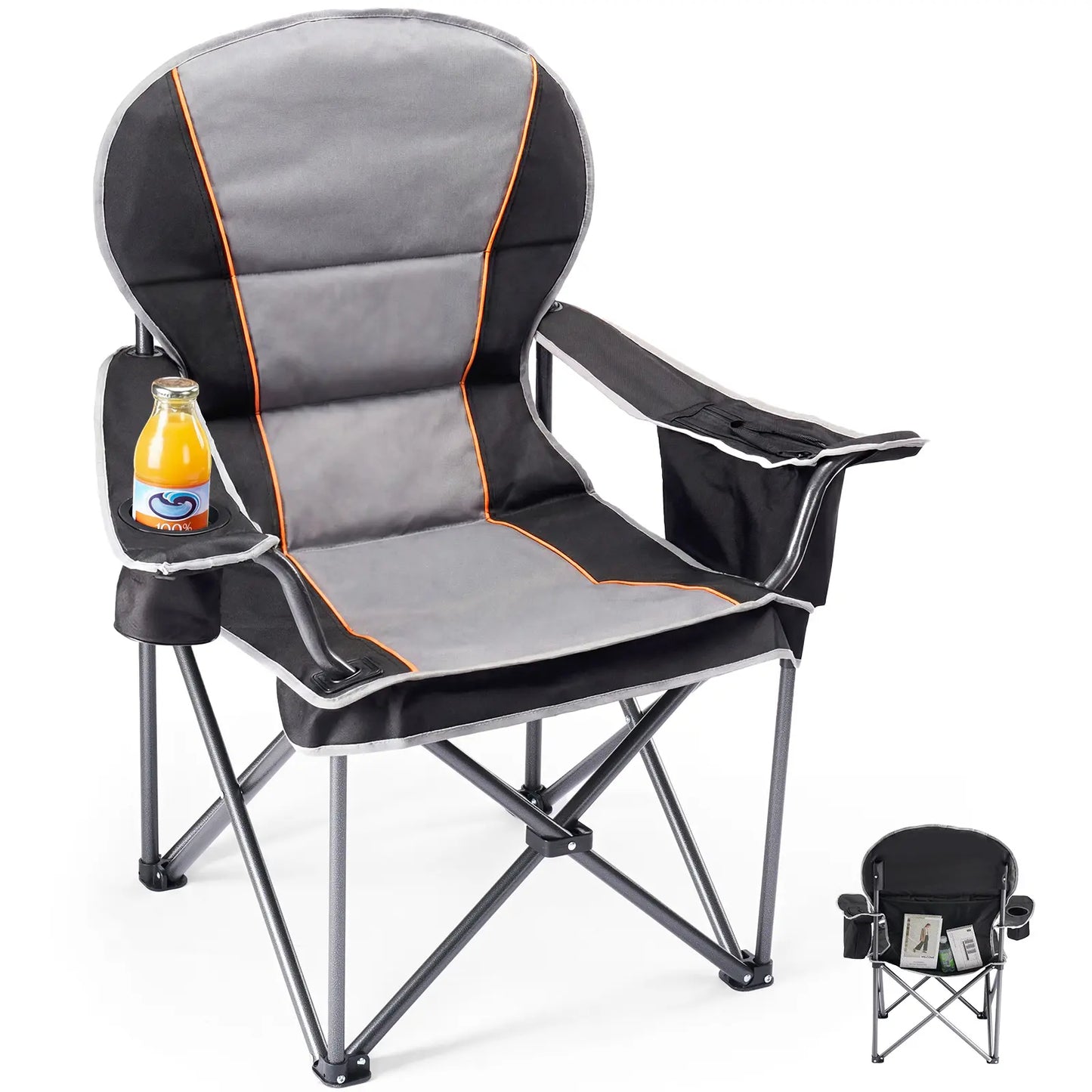 🔥Limited-Time Offer✨Comfort Folding Camping Chair，With 440 Lbs Capacity