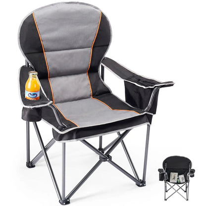 🔥Limited-Time Offer✨Comfort Folding Camping Chair，With 440 Lbs Capacity
