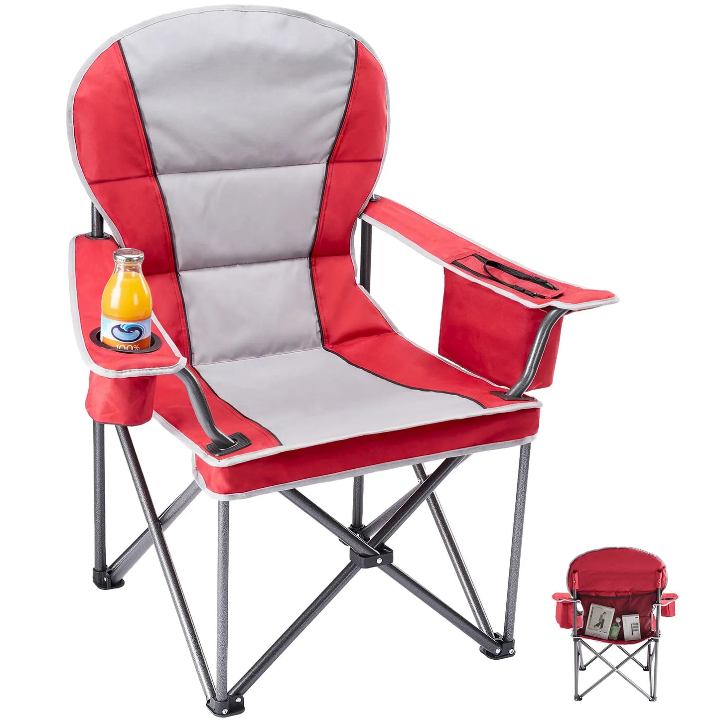 🔥Limited-Time Offer✨Comfort Folding Camping Chair，With 440 Lbs Capacity