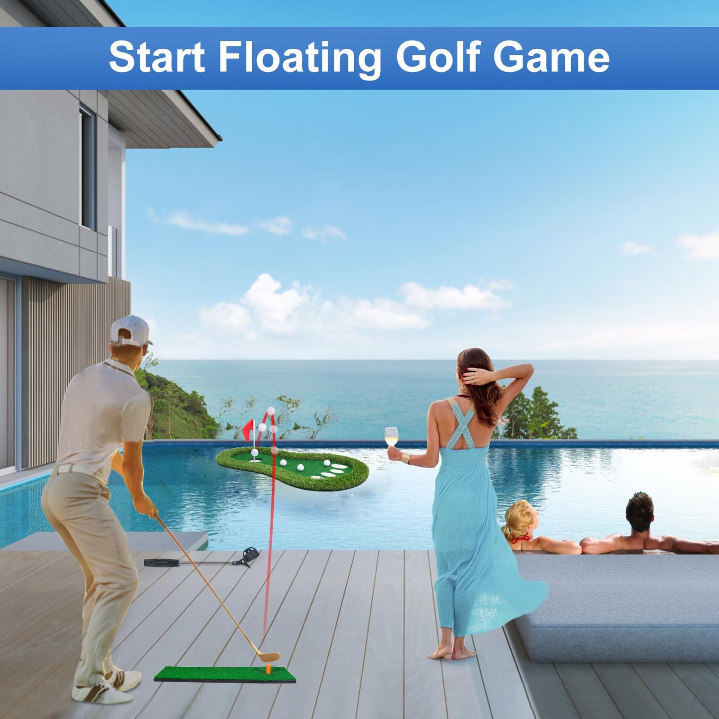 ⏰60% OFF Tonight Only✨No Drifting Floating Chipping Green Mat with Ball Retriever Game Set