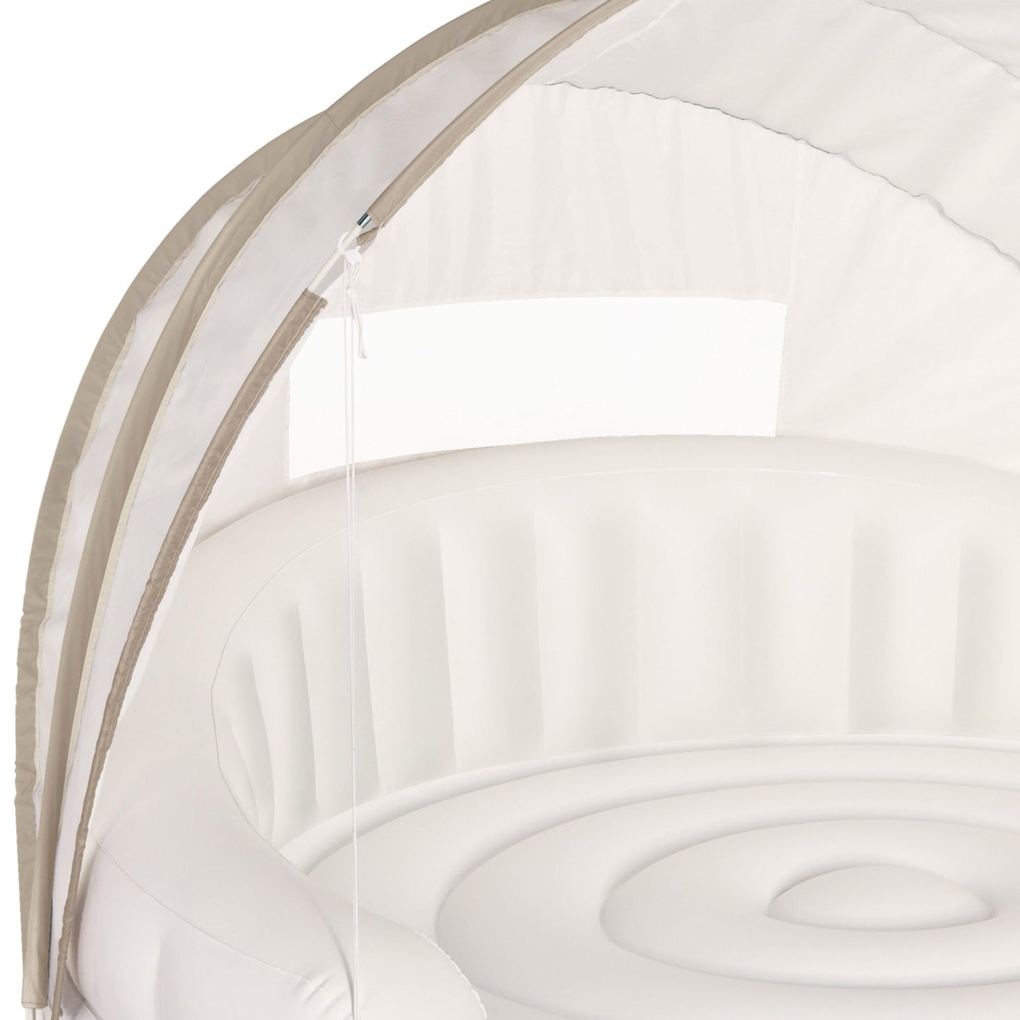 🏆Flash Sale⚡ 50K+ SOLD!🔥Canopy Island Inflatable Pool Float: Built-in Cup Holders – Detachable Sunshade – 440lb Max Weight Capacity – 78.5" x 59"